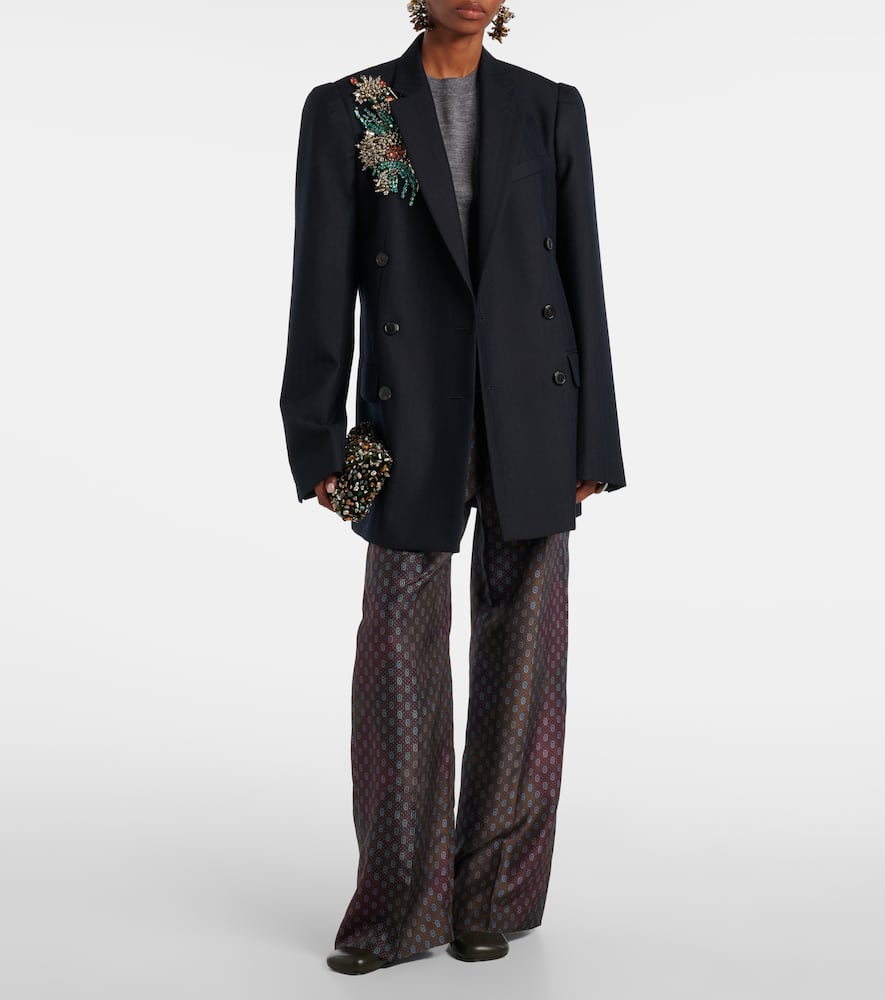 Dries Van Noten Pullover Aus Wolle In Gray
