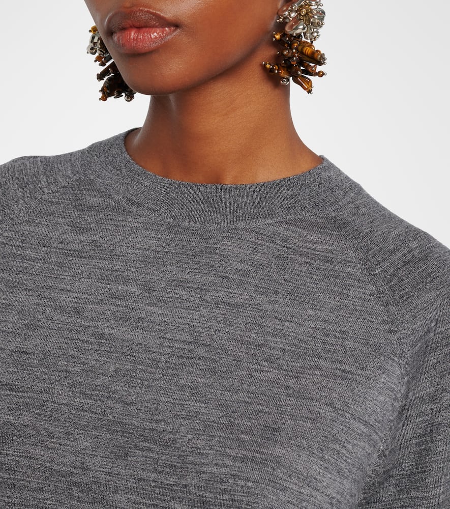 Dries Van Noten Pullover Aus Wolle In Gray