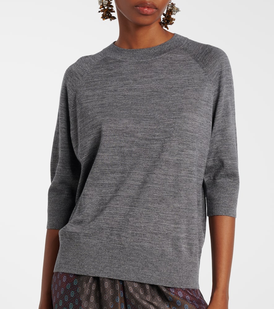 Dries Van Noten Pullover Aus Wolle In Gray