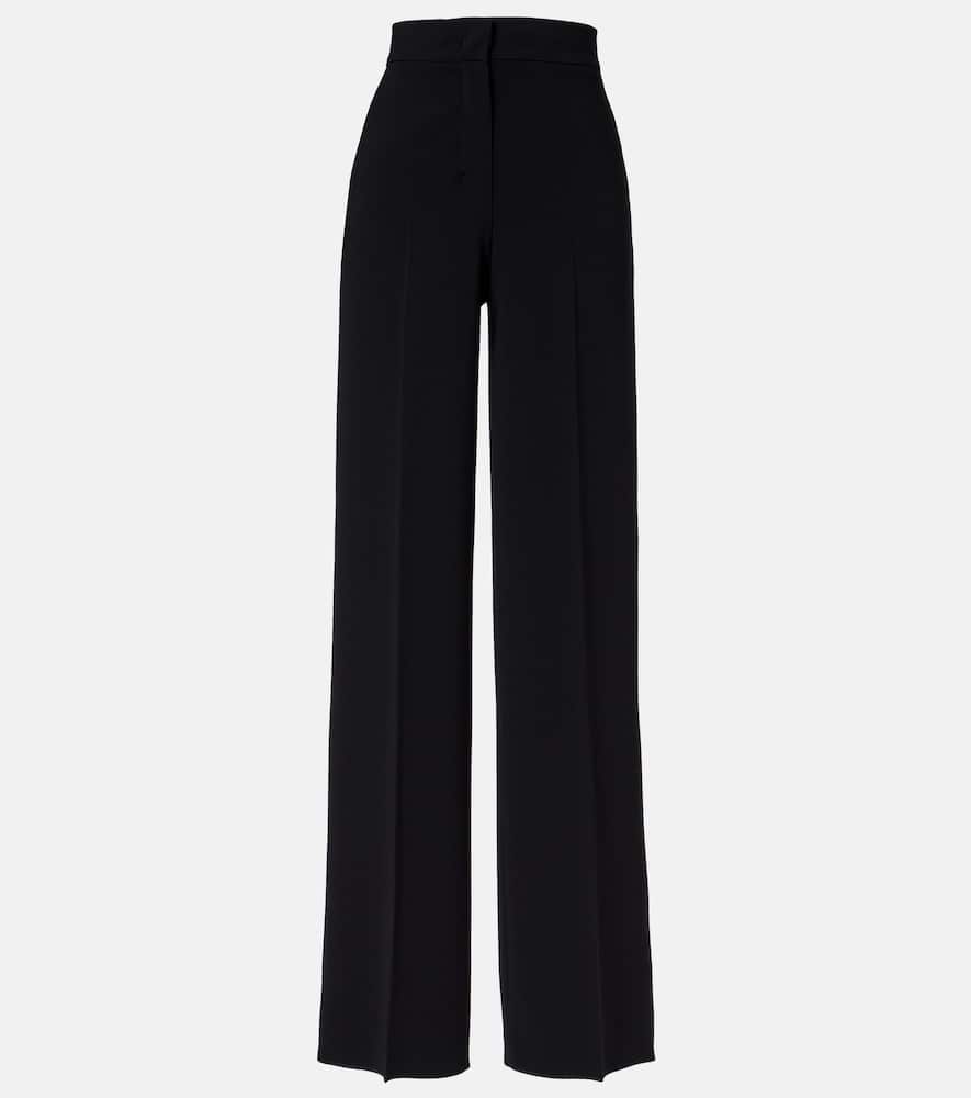 Max Mara High-rise Cady Wide-leg Pants In Black