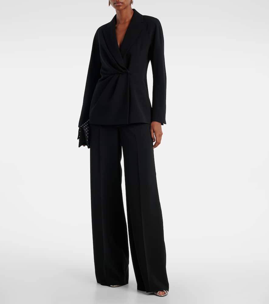 Max Mara High-rise Cady Wide-leg Pants In Black