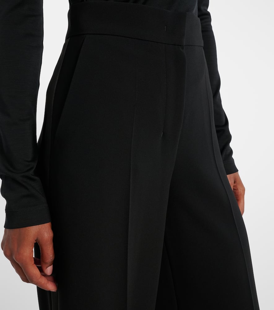 Max Mara High-rise Cady Wide-leg Pants In Black