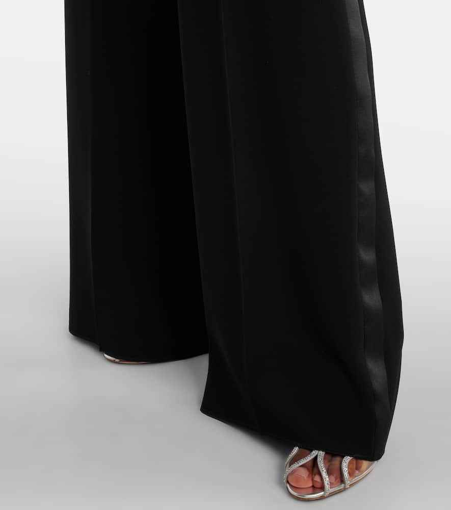 Max Mara High-rise Cady Wide-leg Pants In Black