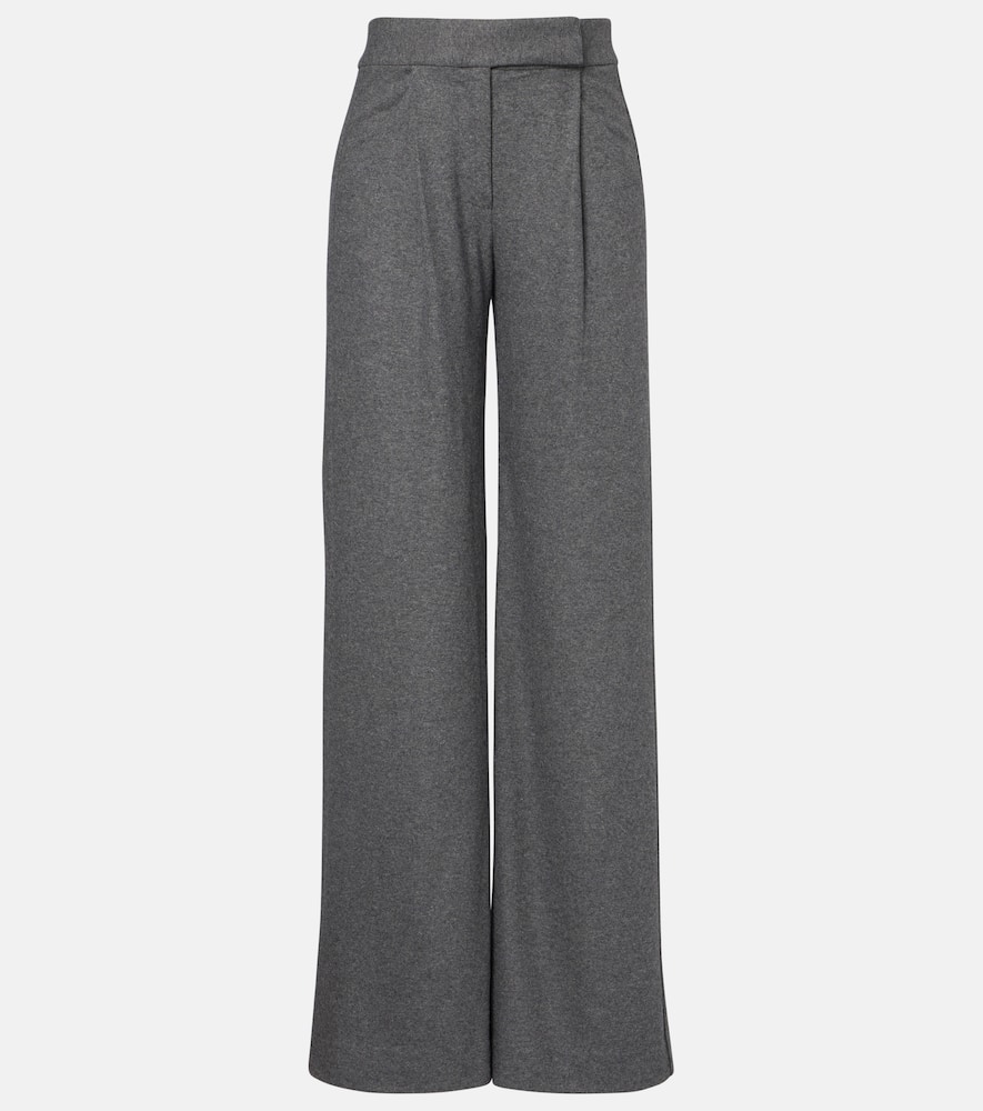 Veronica Beard High-rise Wide-leg Pants In Gray