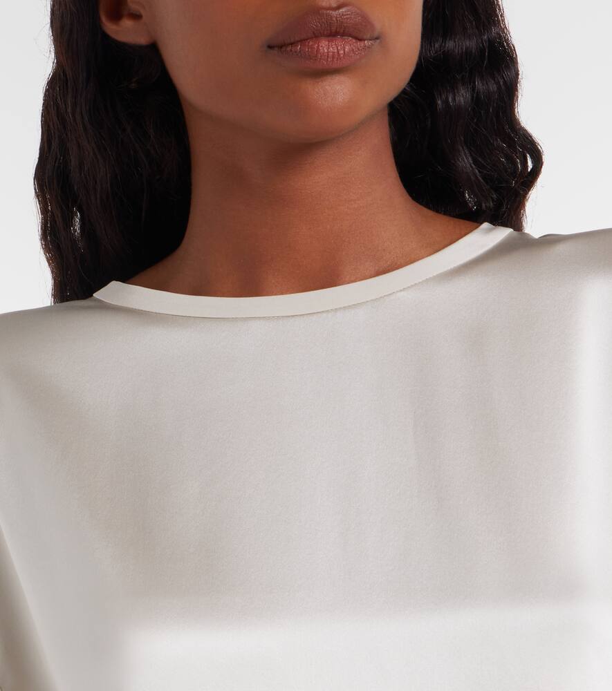 Lisa Yang Silk Satin T-shirt In White