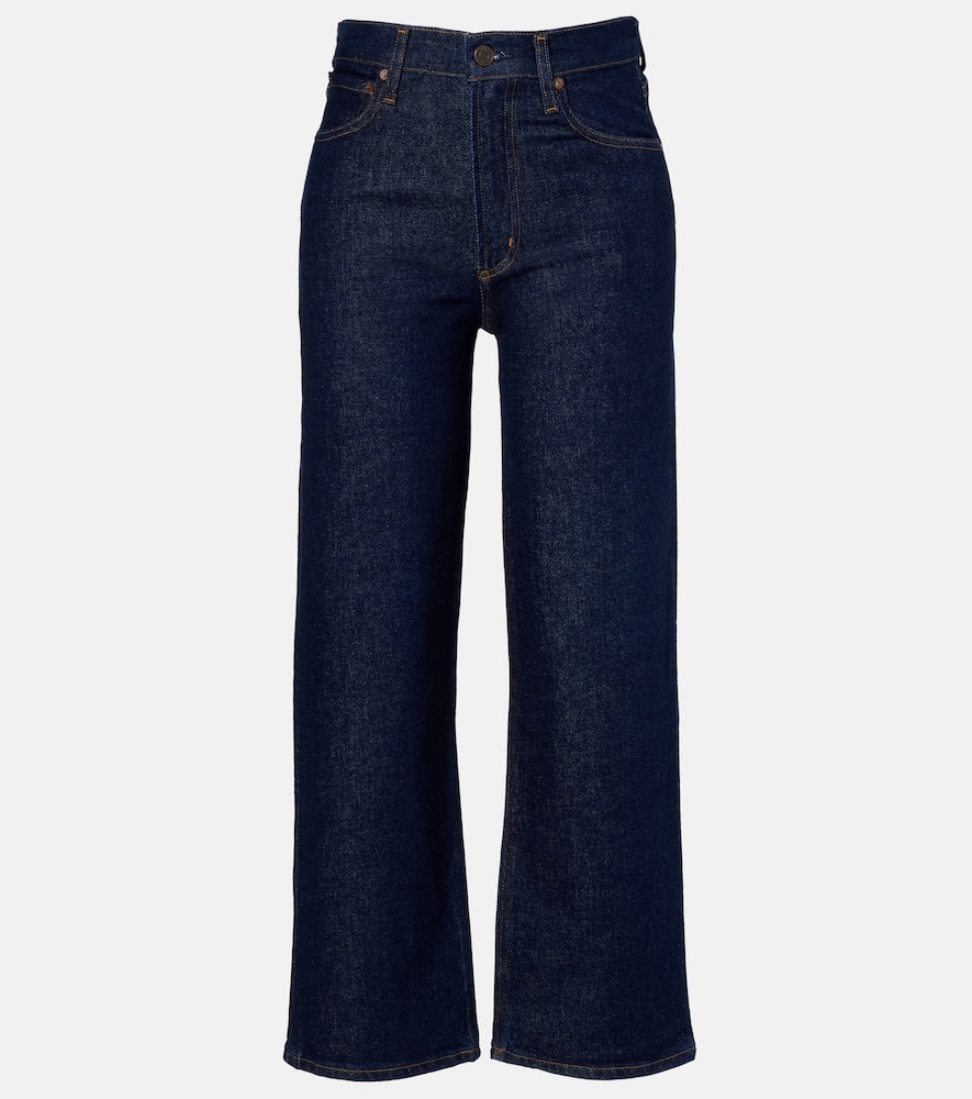 Agolde Ren High-rise Wide-leg Jeans In Blue