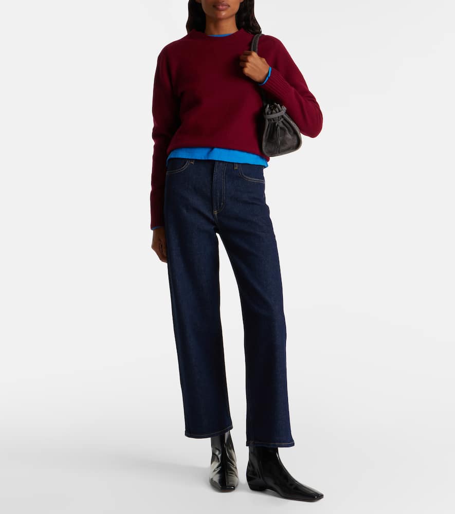 Agolde Ren High-rise Wide-leg Jeans In Blue