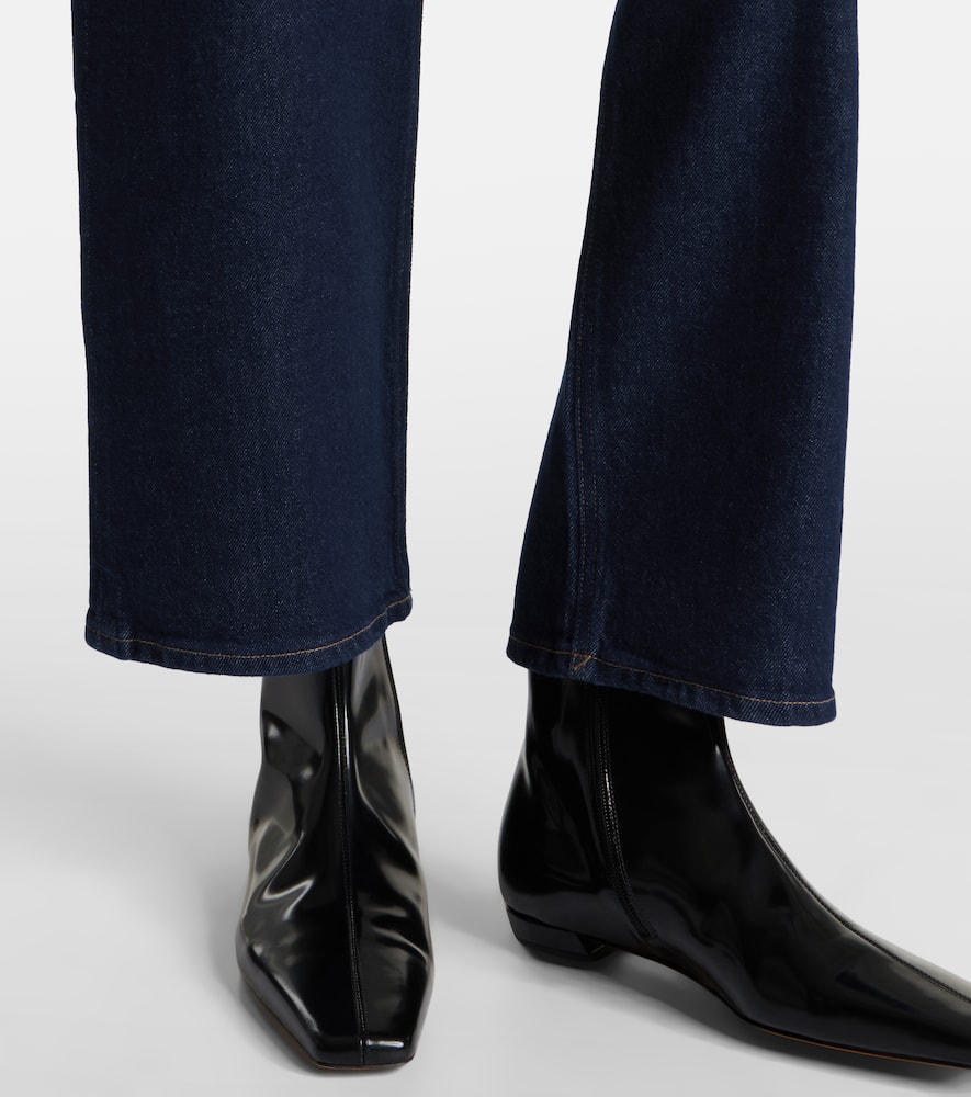Agolde Ren High-rise Wide-leg Jeans In Blue