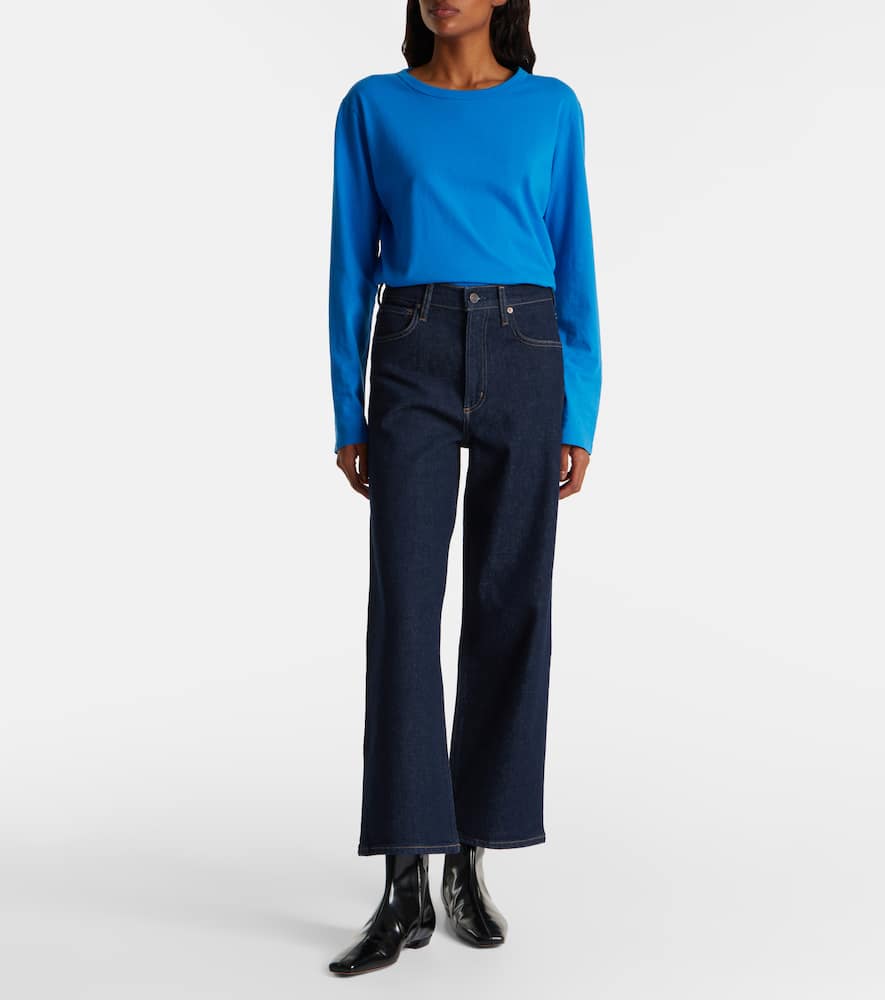 Agolde Ren High-rise Wide-leg Jeans In Blue