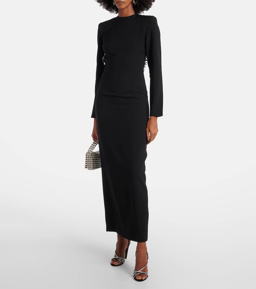 Rotate Birger Christensen Open-back Maxi Dress In Black