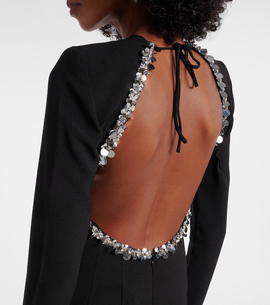 Rotate Birger Christensen Open-back Maxi Dress In Black