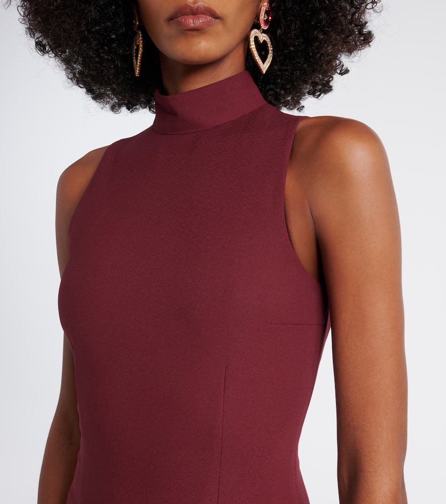 Rotate Birger Christensen Gathered Maxi Dress In Burgundy