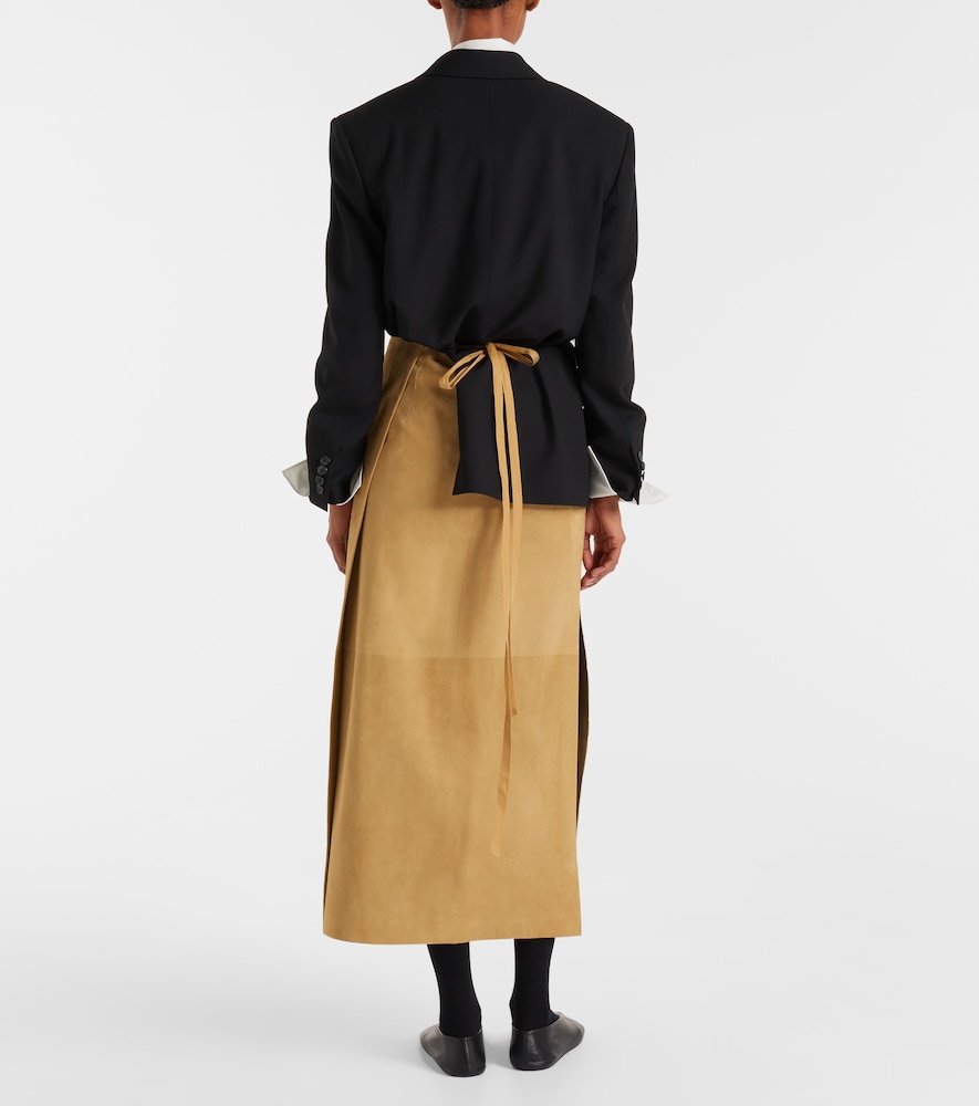  The Row The Row Danas Suede Wrap Skirt 