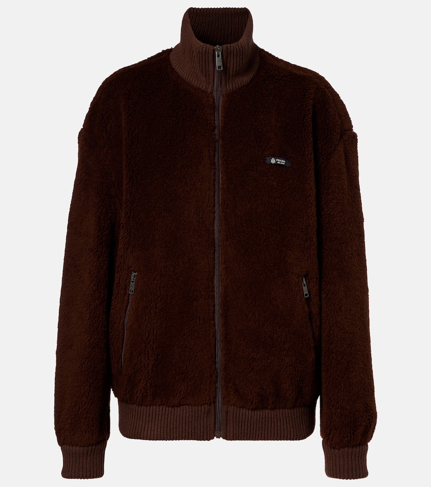 Prada Wool-blend fleece jacket