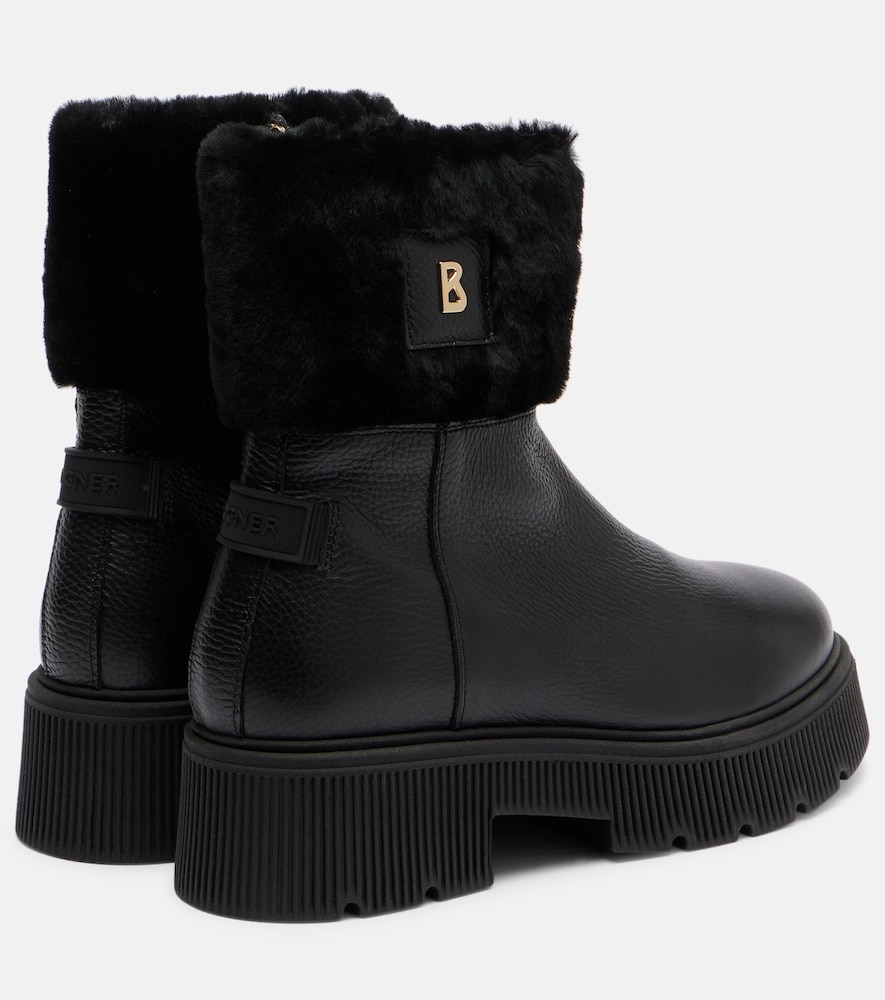 Turin Shearling-Lined Leather Ankle Boots