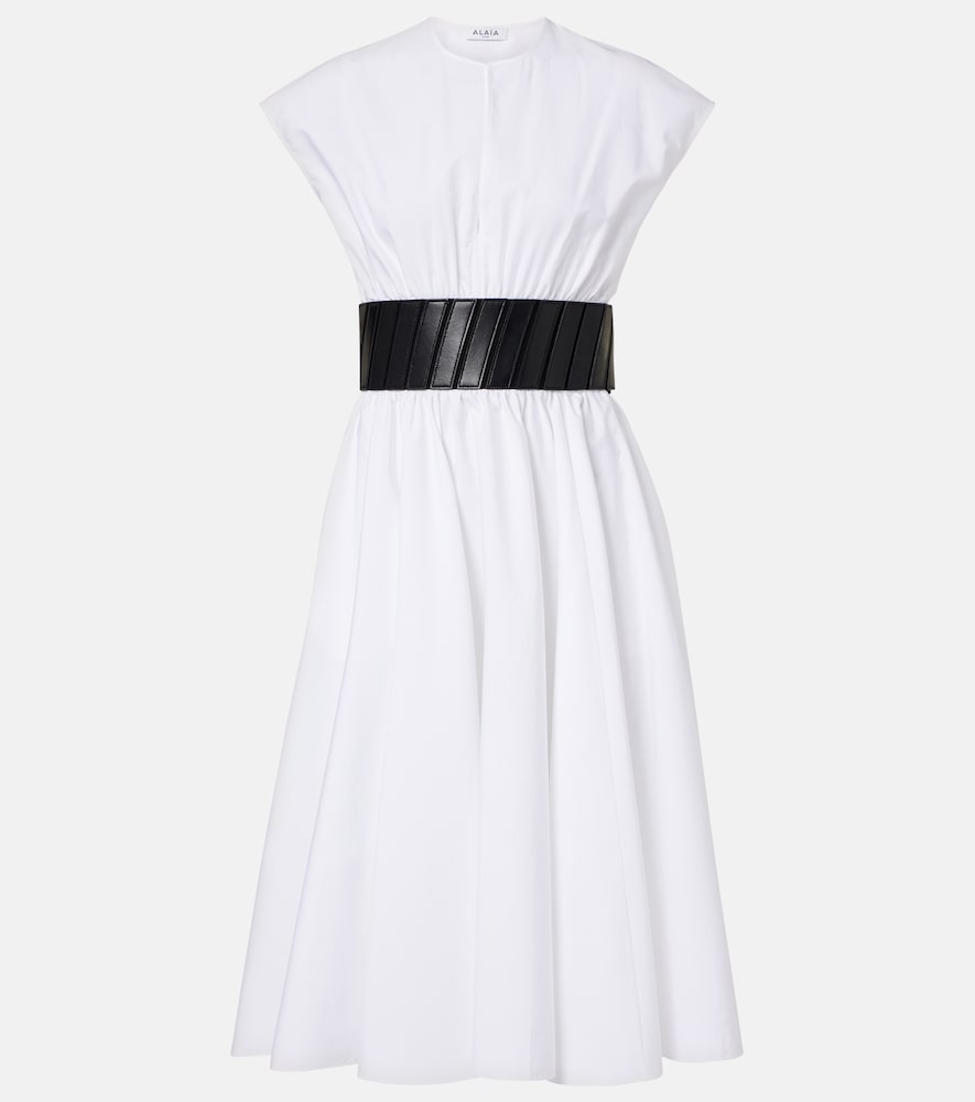 Alaia Alaïa Belted cotton midi dress