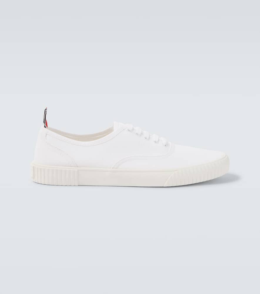 Thom Browne Heritage Canvas Sneakers In White