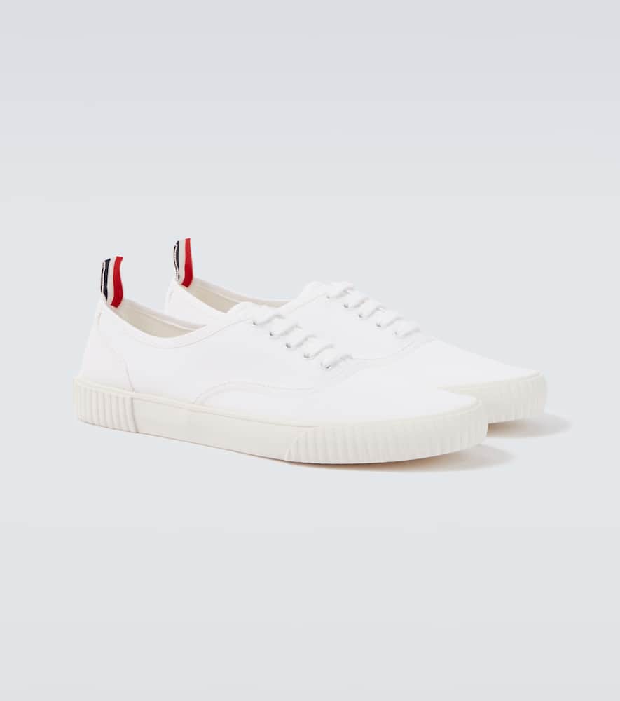 Thom Browne Heritage Canvas Sneakers In White