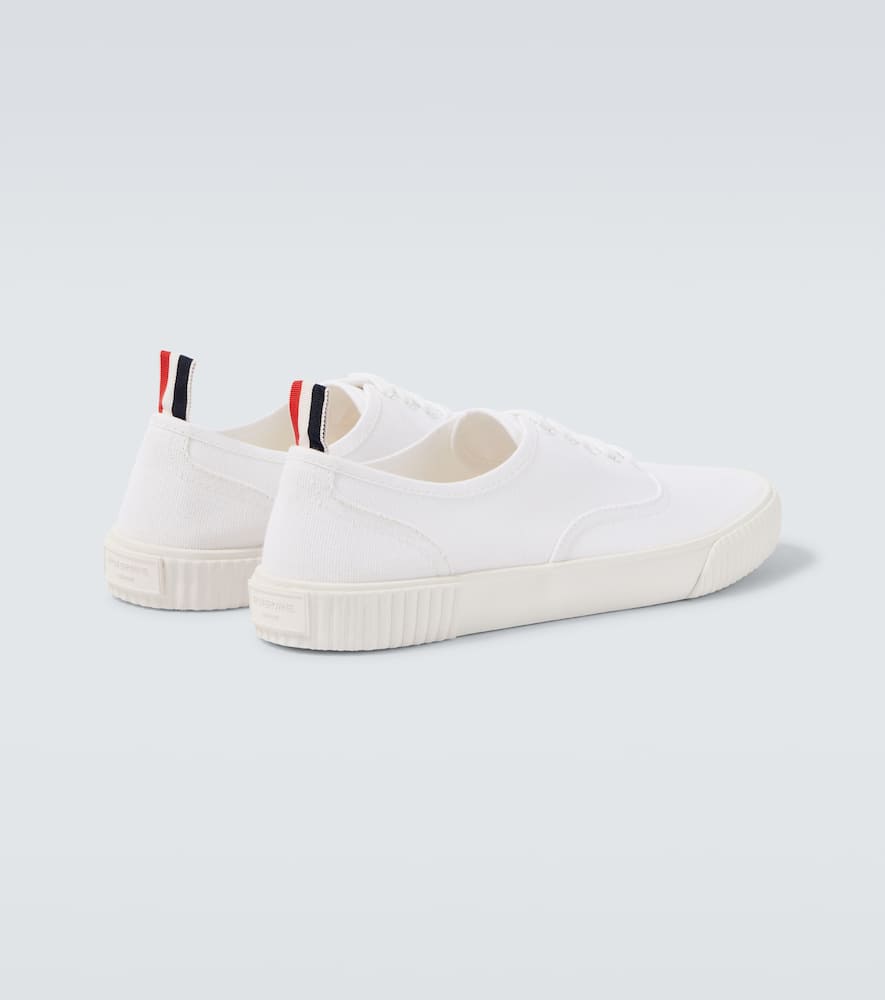 Thom Browne Heritage Canvas Sneakers In White