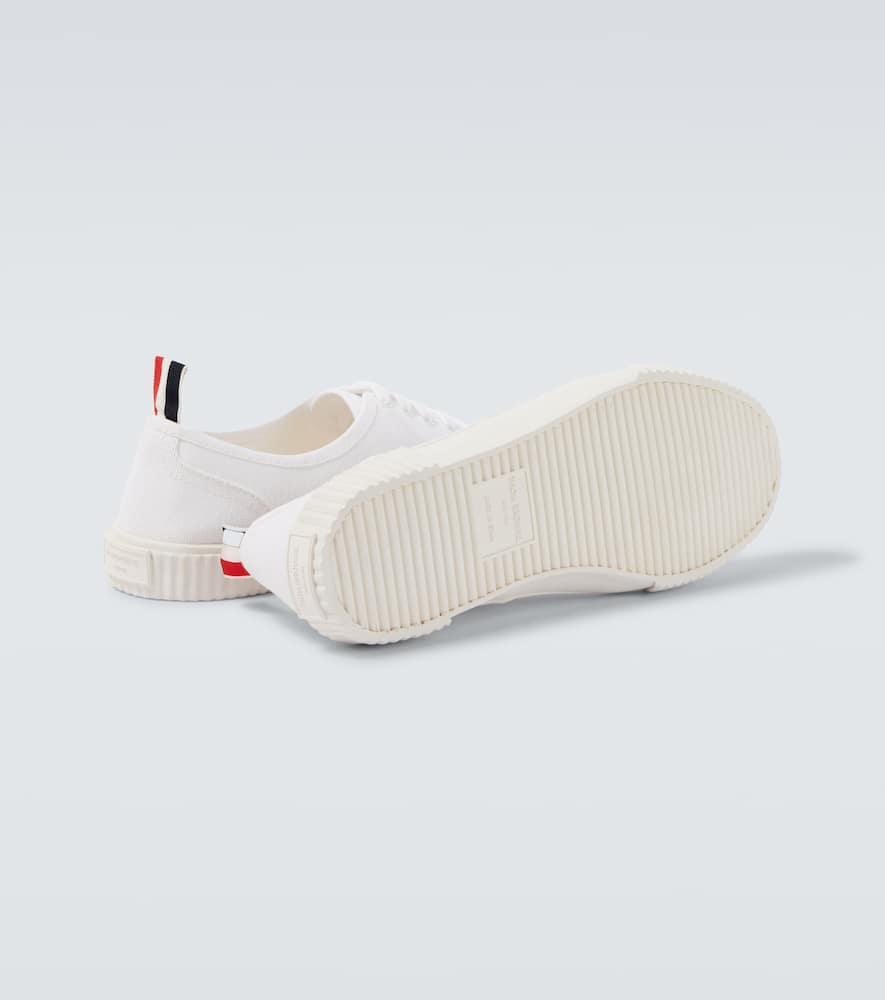 Thom Browne Heritage Canvas Sneakers In White