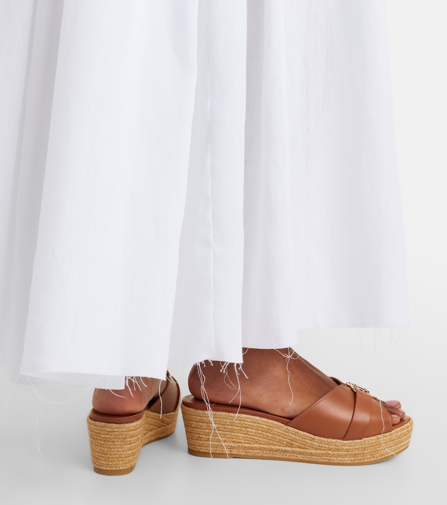 Jimmy Choo Leda leather espadrille wedges