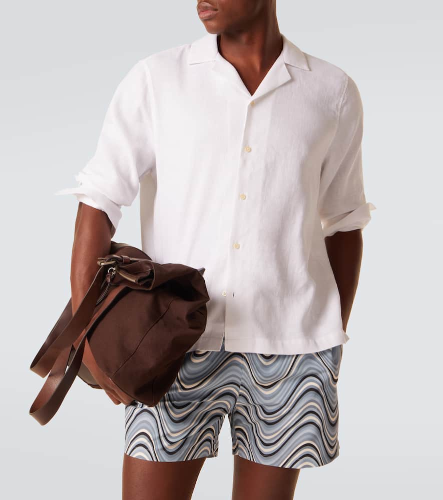 Frescobol Carioca Linen And Cotton Shirt In White