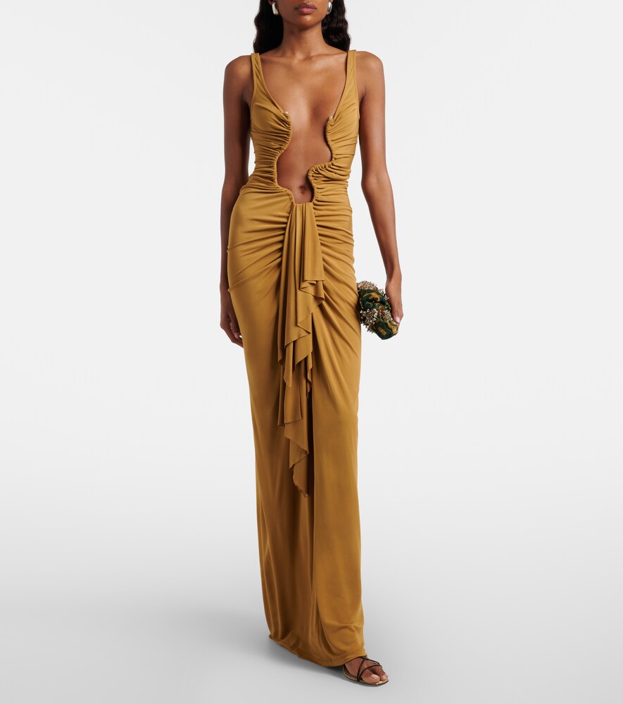 Christopher Esber Salacia cutout draped maxi dress