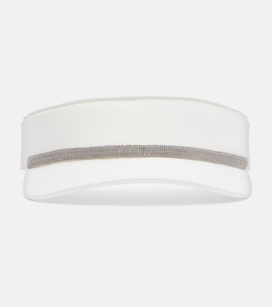 BRUNELLO CUCINELLI Brunello Cucinelli Monili leather-trimmed visor　Brunello Cucinelli Monili レザートリムバイザー