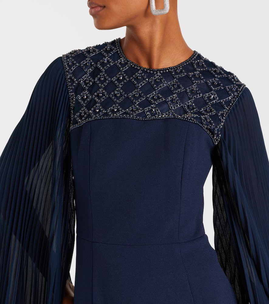 Rebecca Vallance Memphis Embellished Gown In Blue