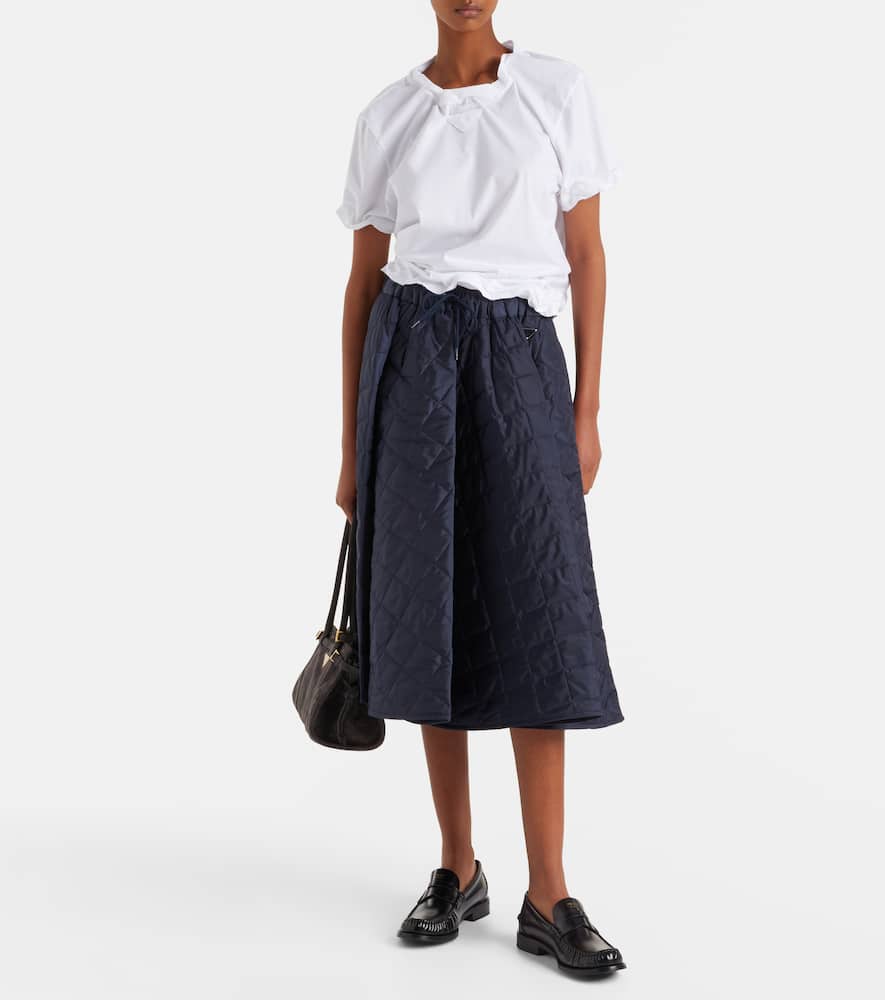 Prada Oversize Crew Neck T-shirt In White