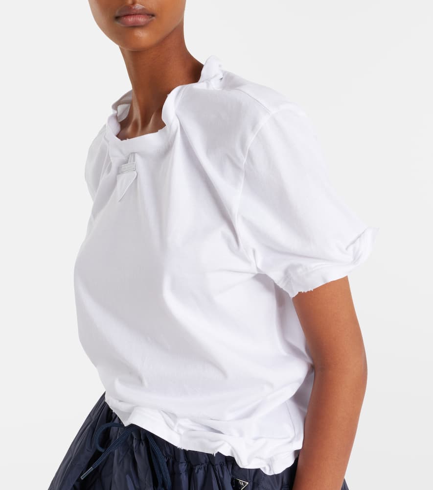 Prada Oversize Crew Neck T-shirt In White