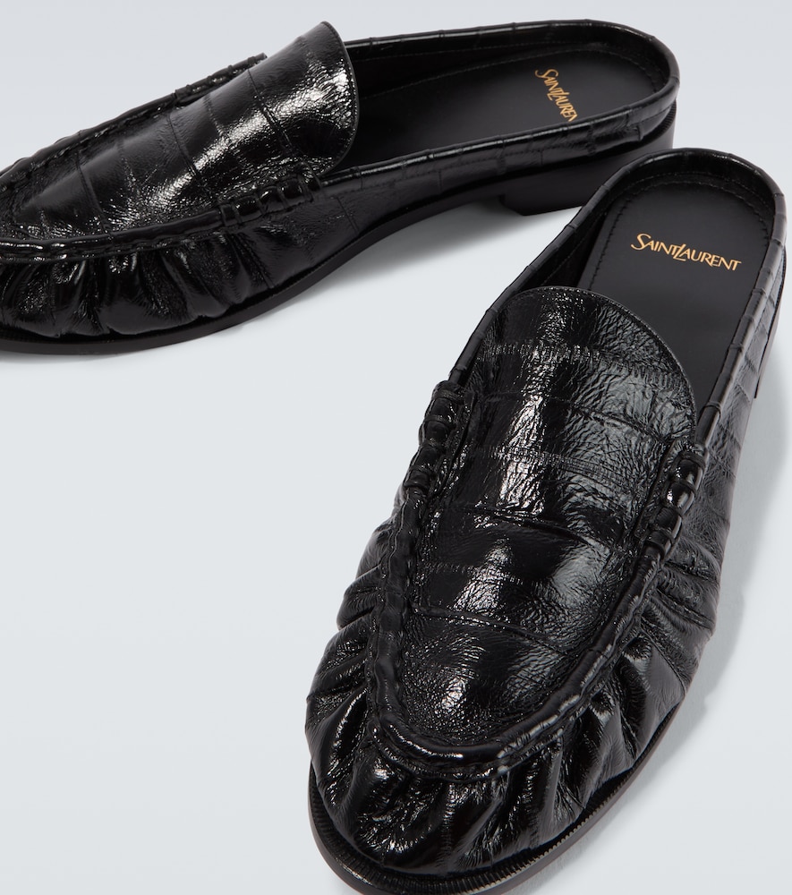  Saint Laurent Saint Laurent Slippers Le Loafer Aus Aalleder 