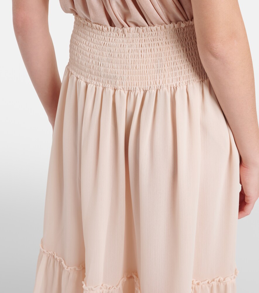 Gathered Chiffon Maxi