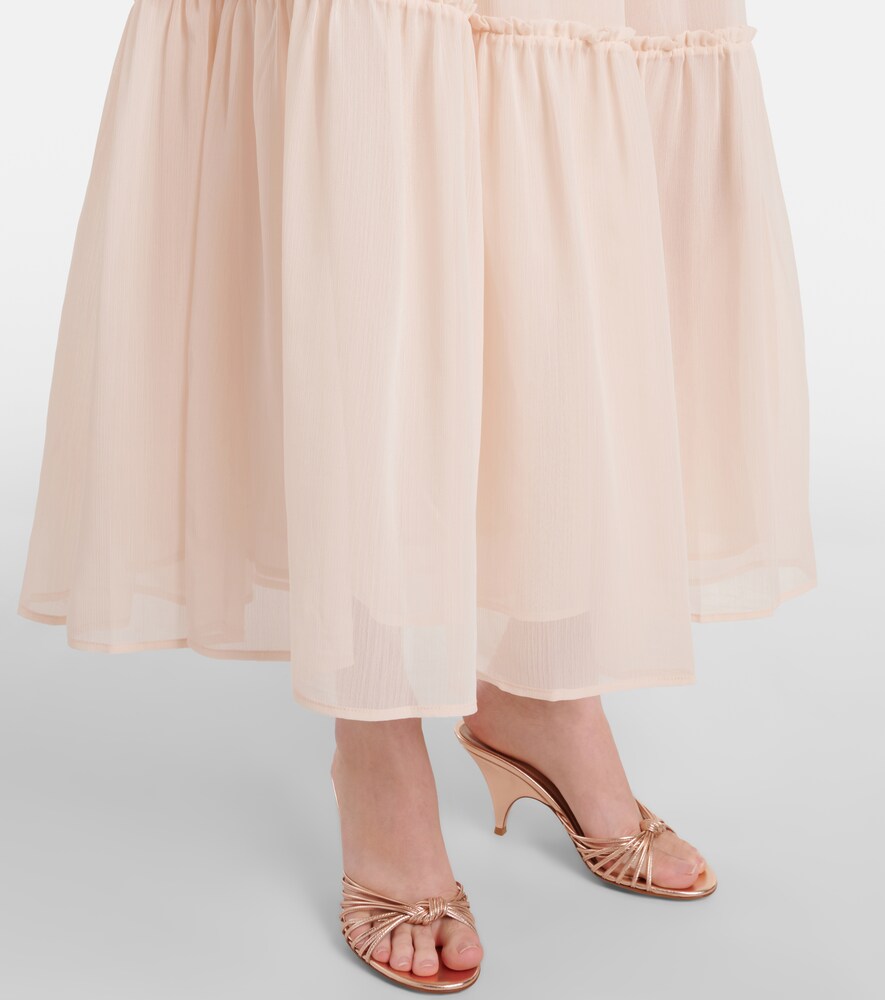 Gathered Chiffon Maxi
