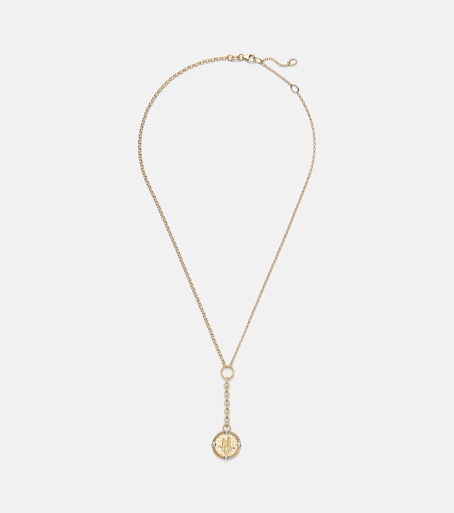 Foundrae Infinite Gratitude 18kt Gold Necklace With Diamonds