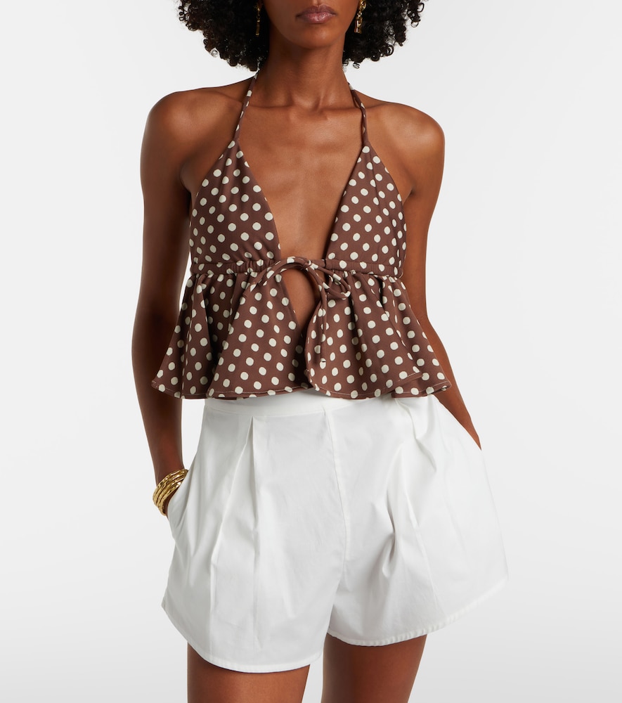  Montce Montce Emma Ruffled Polka-dot Top 