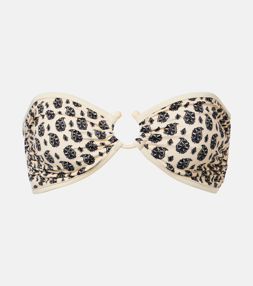 Top bikini con stampa