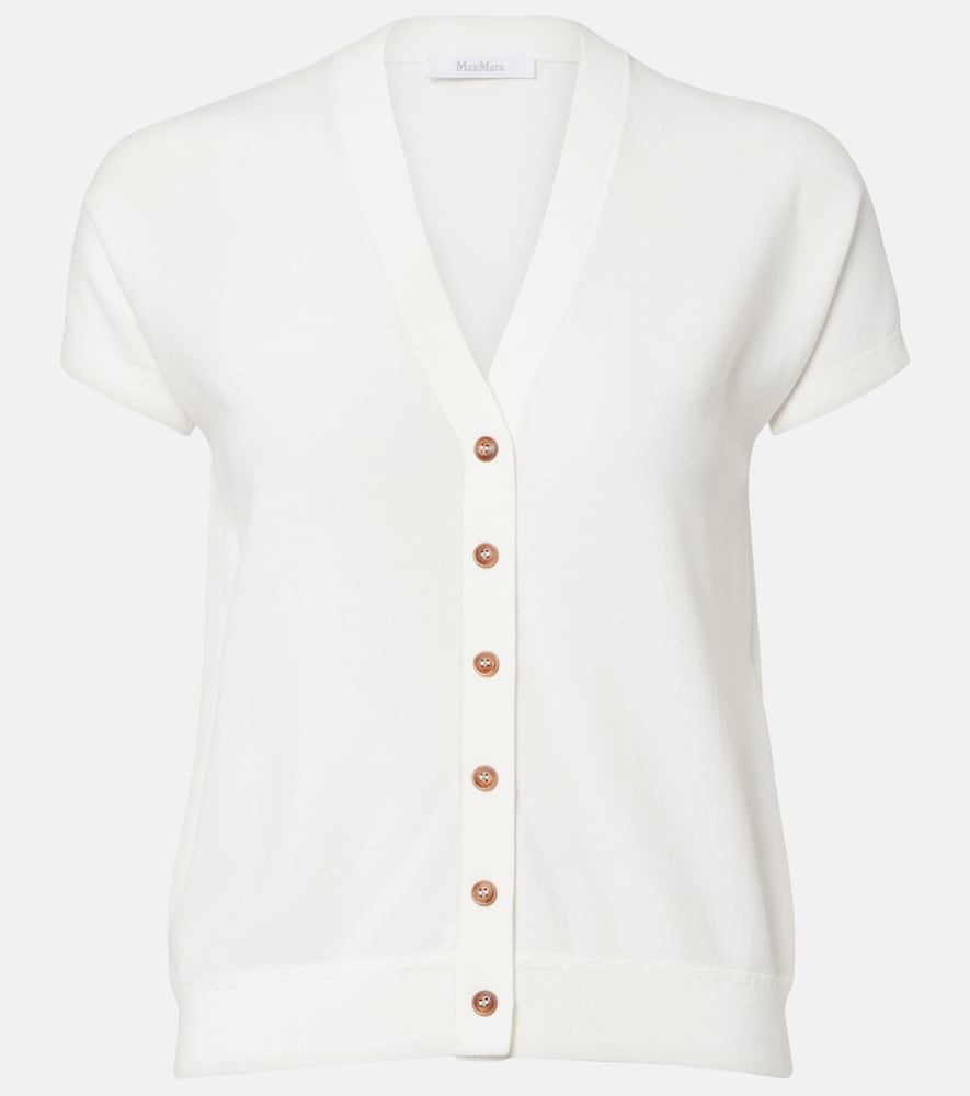 Max Mara Women's White Crepe Cardigan UK Size 14 - Mytheresa
