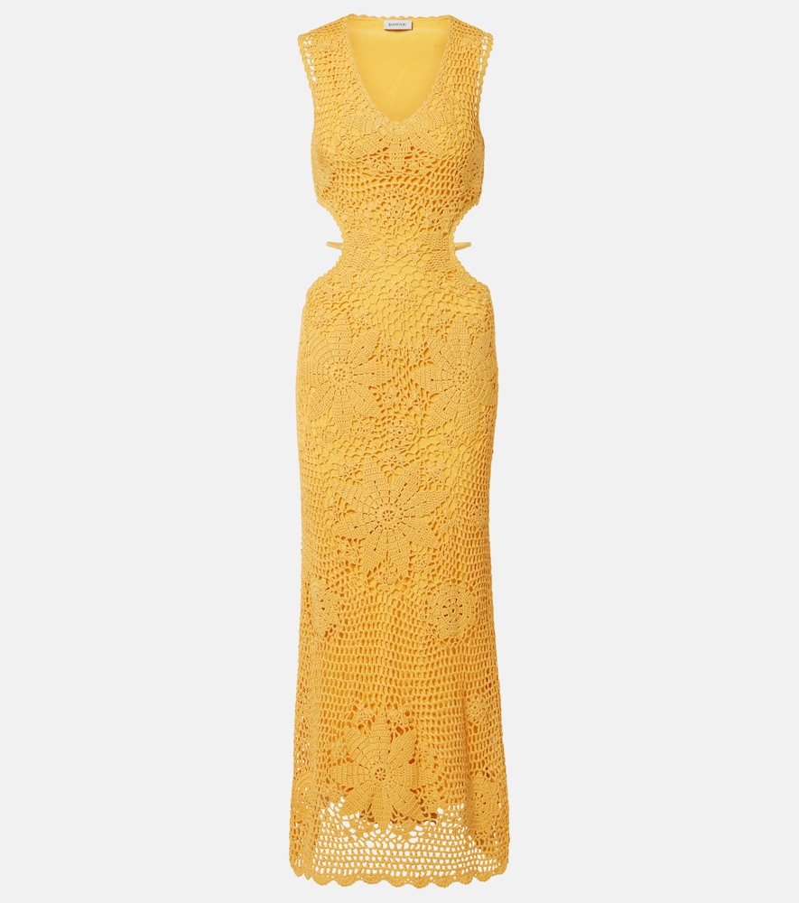 Simkhai Lyla crochet floral cotton maxi dress