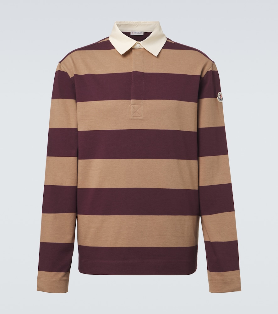 Moncler Uomo Polo In Piqué Di Cotone A Righe Multicolore It Taglia 46- Mytheresa