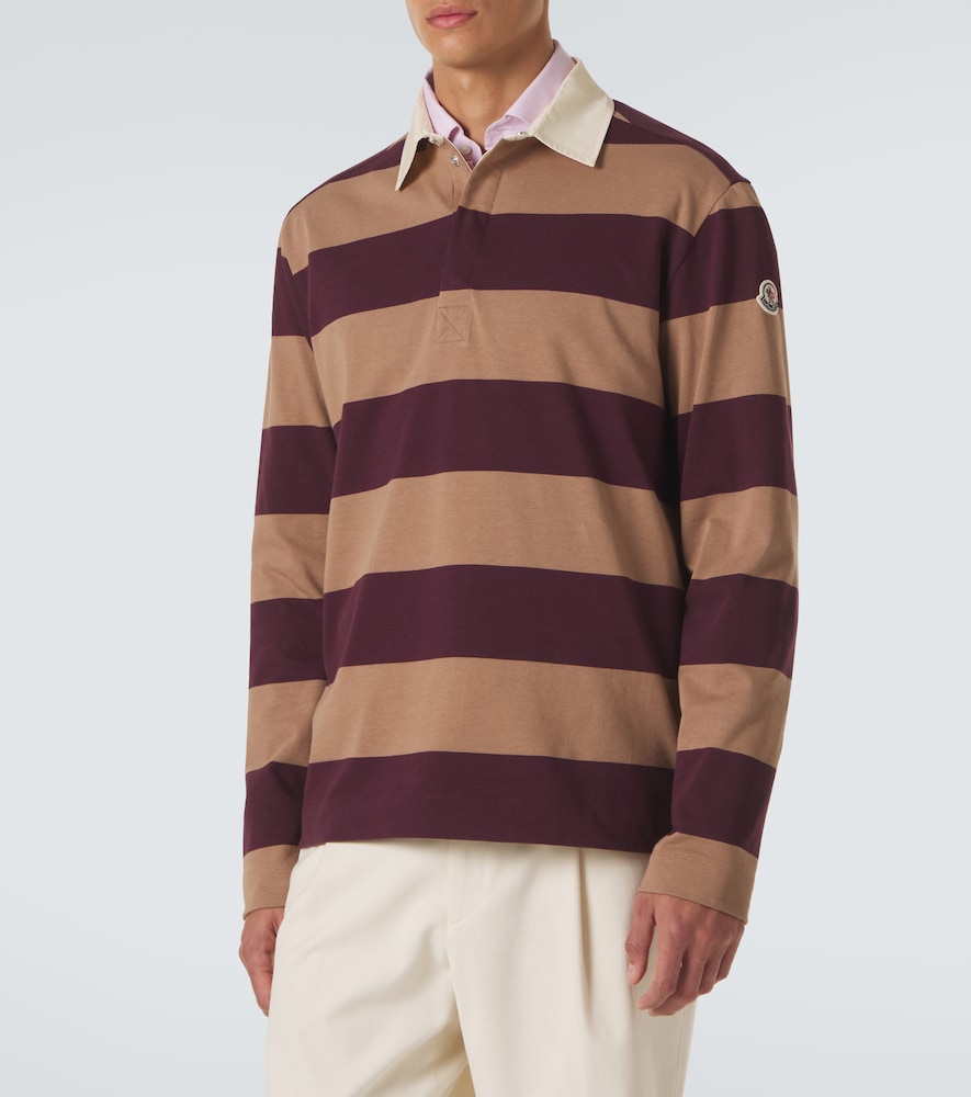 Moncler triped cotton piqué polo shirt | Thumbnail 5 Moncler triped cotton piqué polo shirt | Thumbnail 5