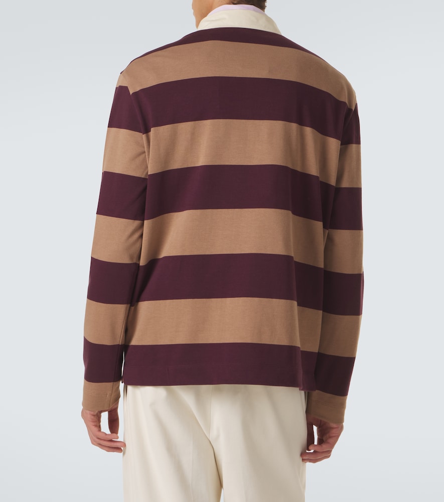 Moncler triped cotton piqué polo shirt | Thumbnail 3 Moncler triped cotton piqué polo shirt | Thumbnail 3