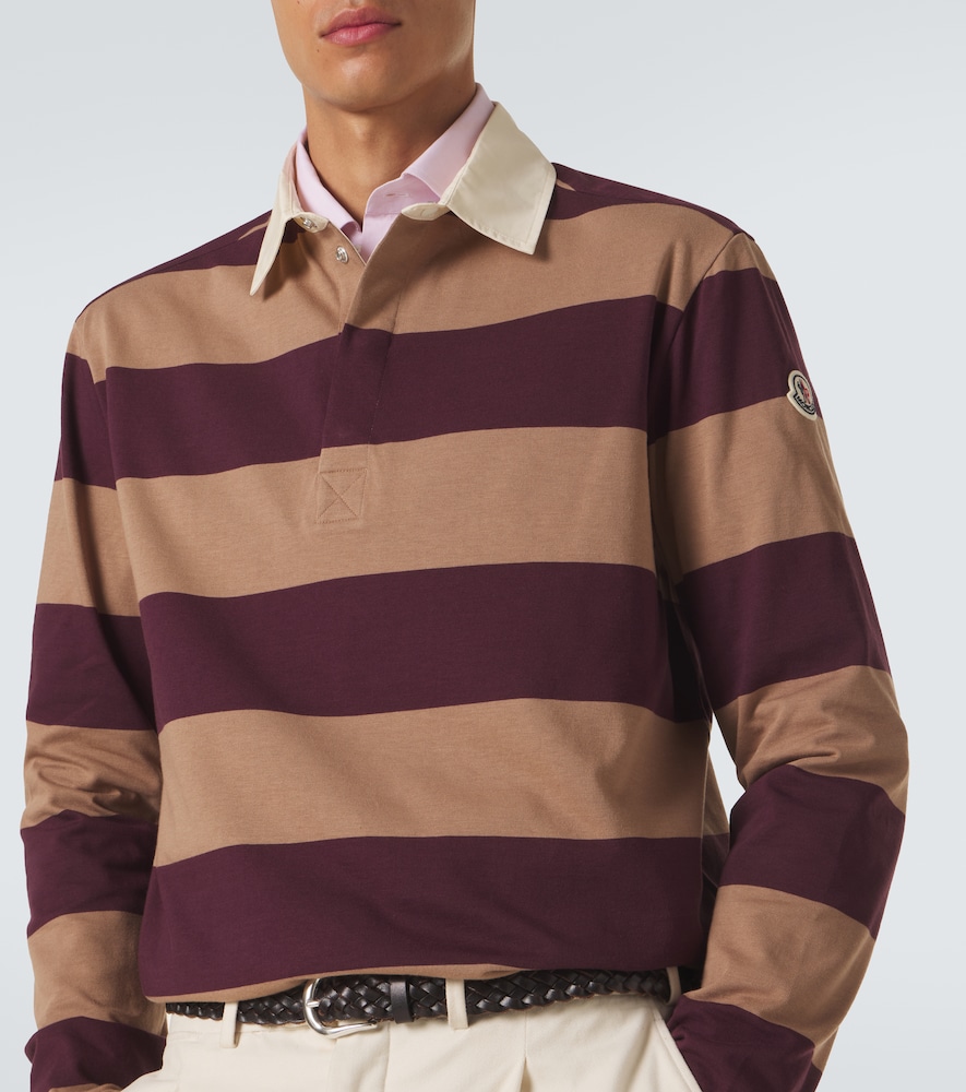 Moncler triped cotton piqué polo shirt | Thumbnail 2 Moncler triped cotton piqué polo shirt | Thumbnail 2