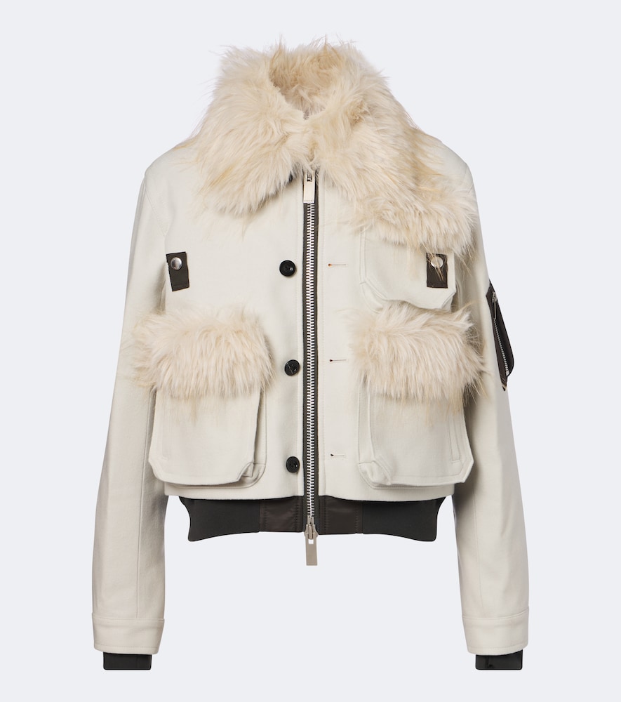 Sacai Veste blouson en laine