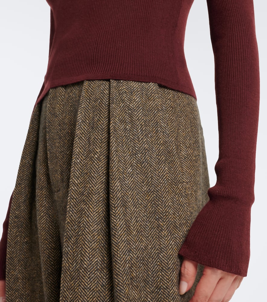 Ribbed-Knit Wool, Cashmere, And Top