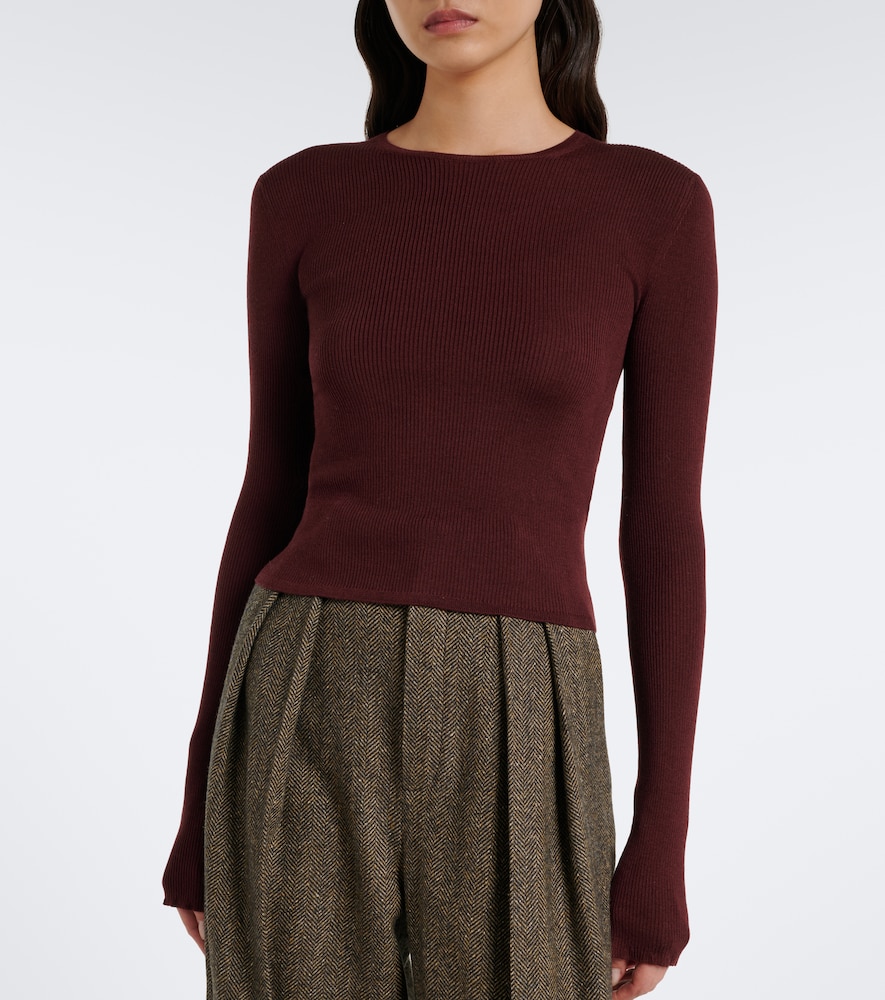 Ribbed-Knit Wool, Cashmere, And Top