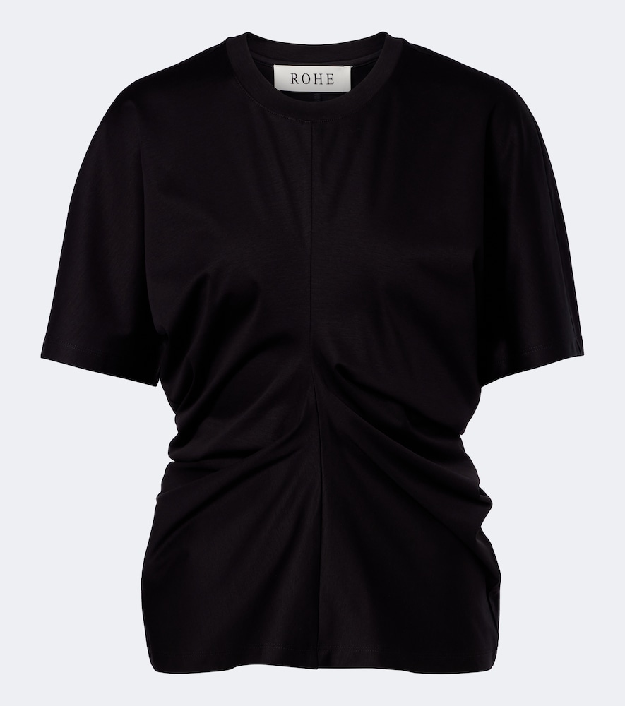 Róhe T-shirt in misto cotone e seta