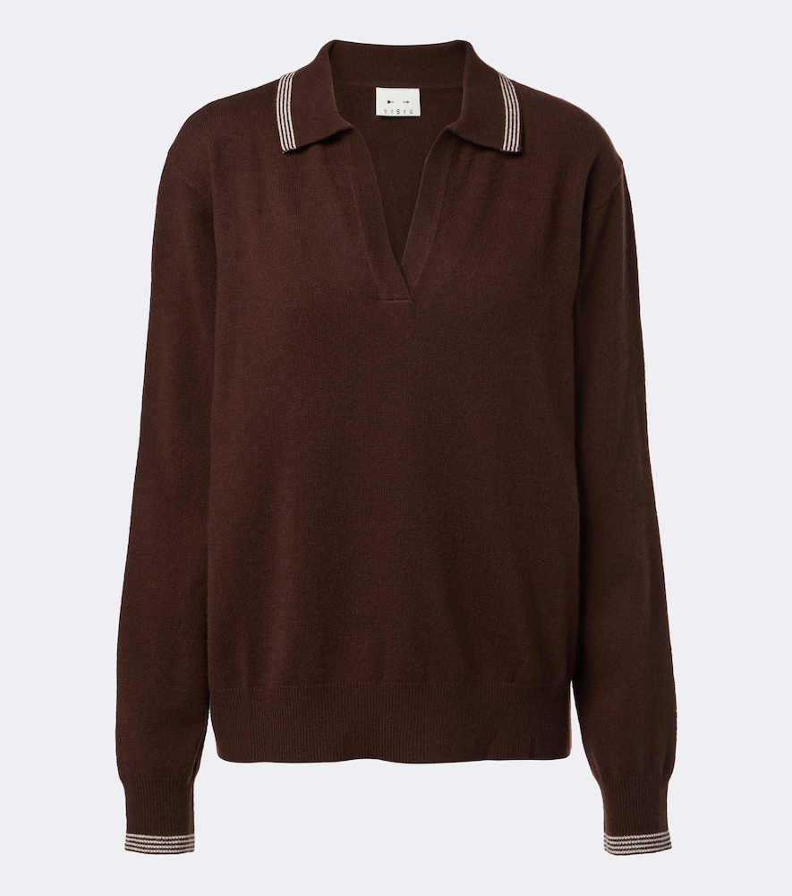 The Upside Coco Luna Cashmere-blend Polo Sweater In Brown