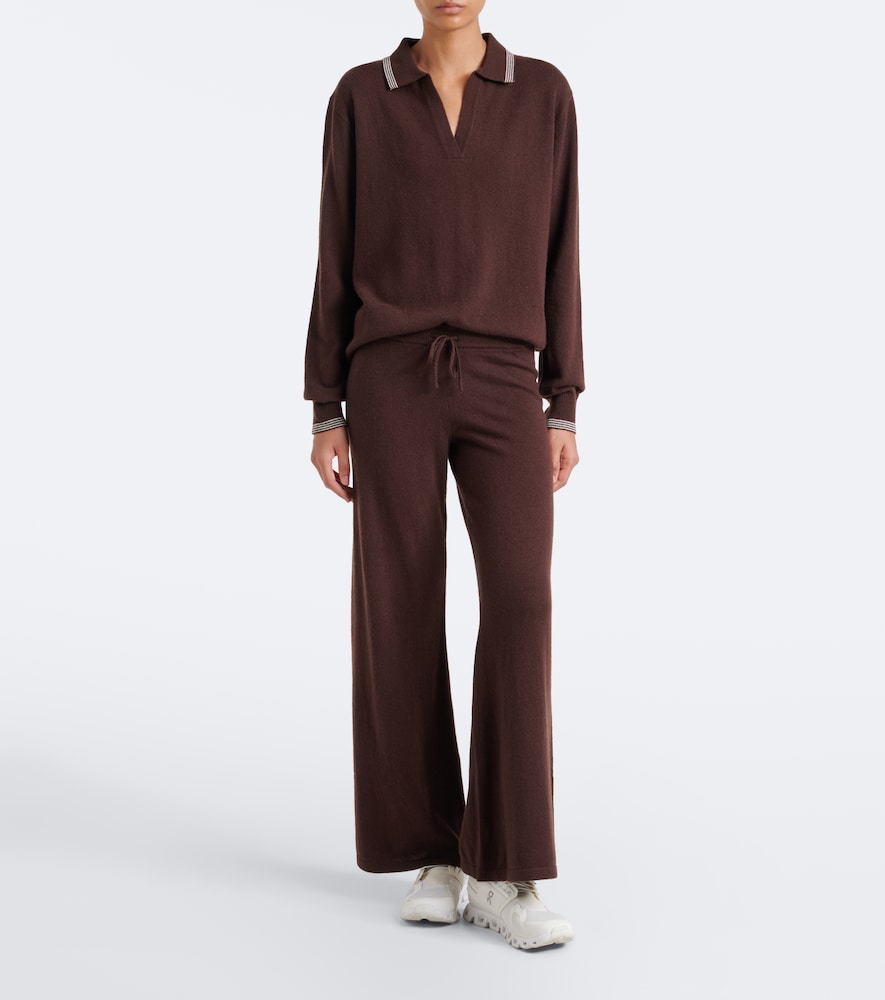 Coco Luna Cashmere-Blend Polo Sweater