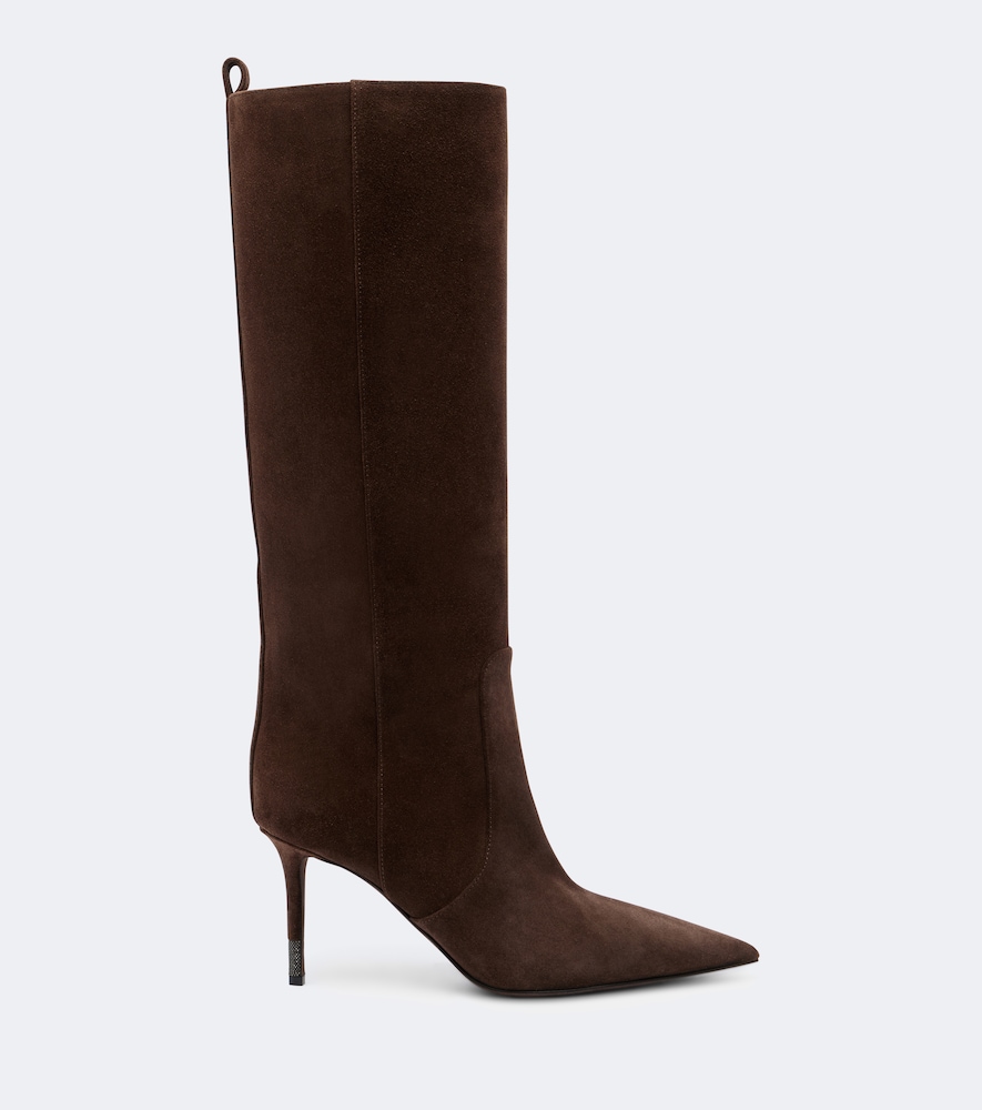 Monili Beadsuede Knee-High Boots